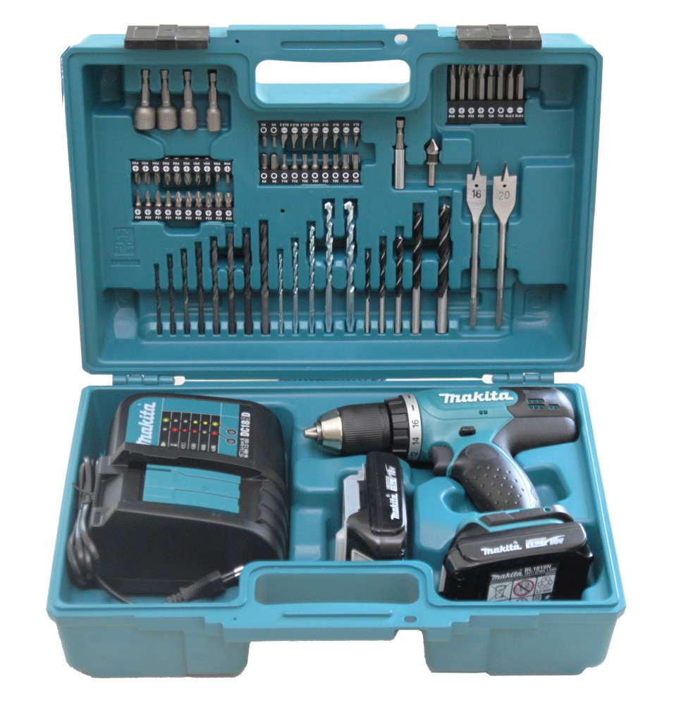 Makita DHP453SYX1 AKÜLÜ 74 PARÇA UÇ SETİ 18V