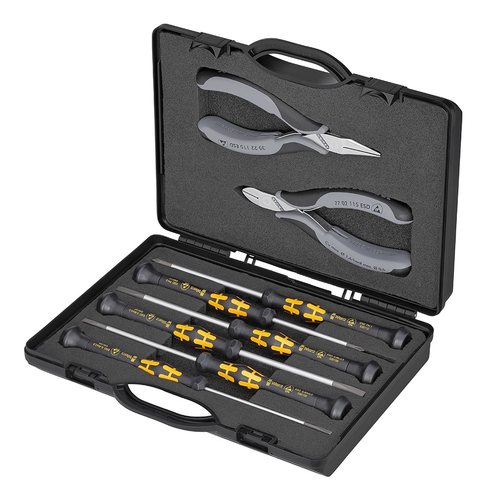 Knipex 002018ESD KNIPEX 00 20 18 ESD ELEKTRONİKÇİ PENSE SETİ