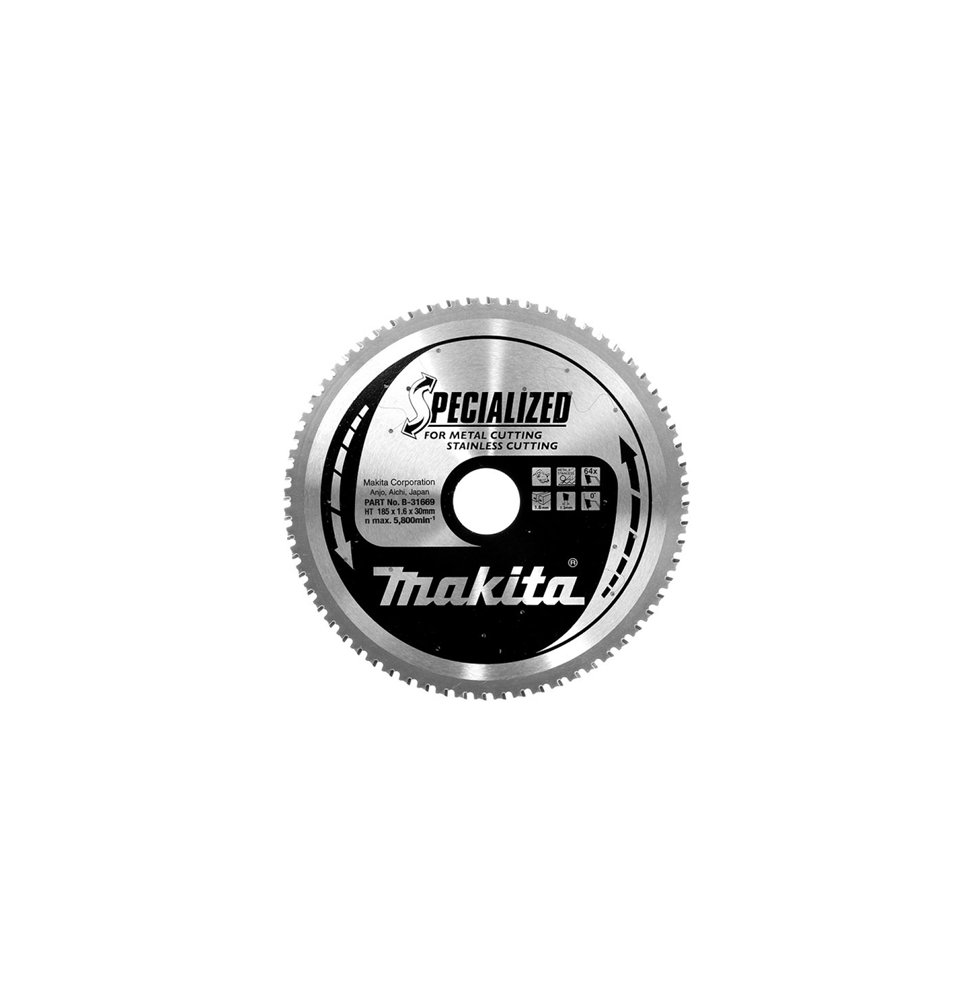 Makita B-31669 METAL KESME DAİRE TESTERE 185x64 DİŞ