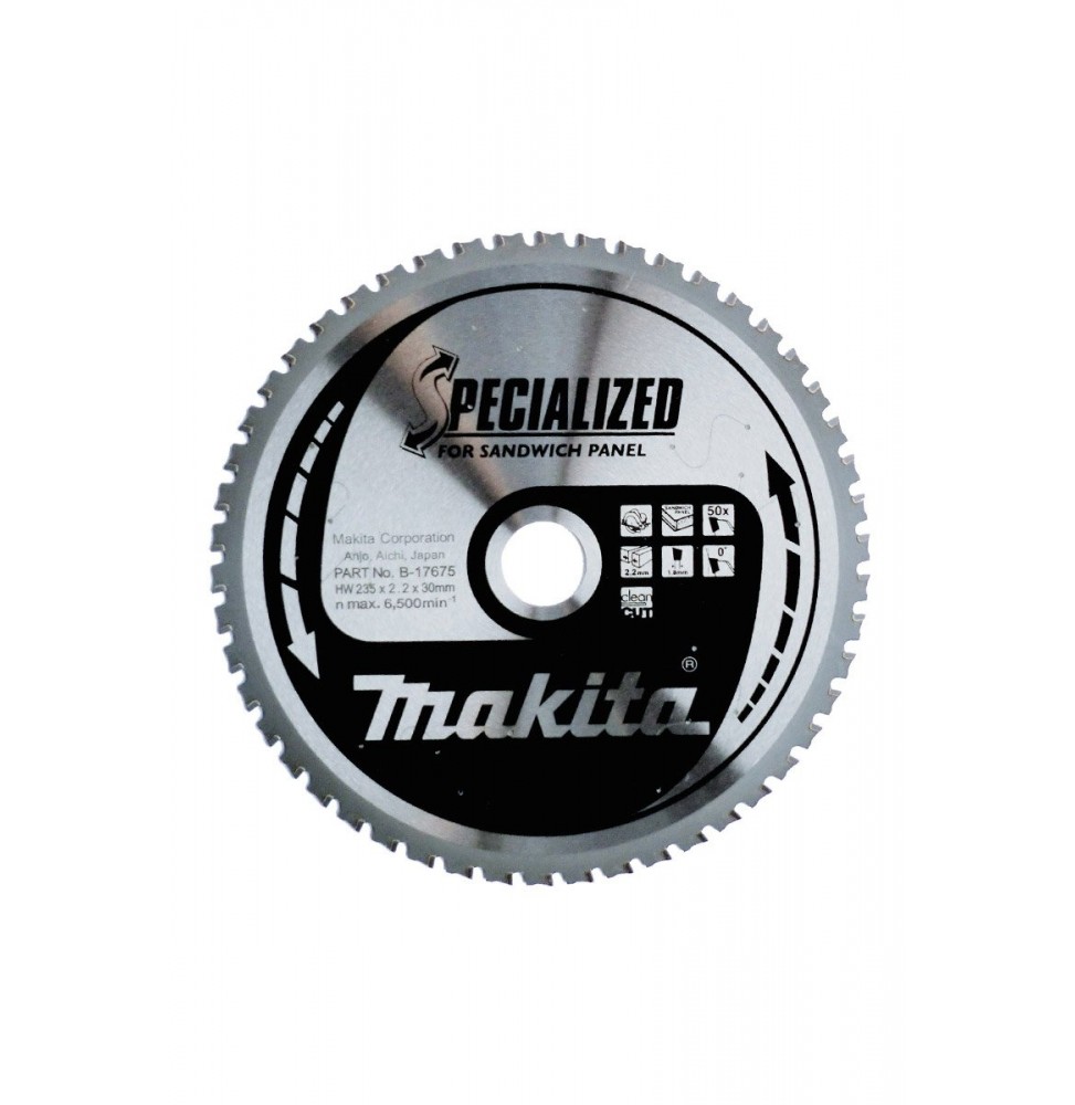 Makita B-17675 FİBERCEMENT KESİM DAİRE TESTERE 235x50 DİŞ