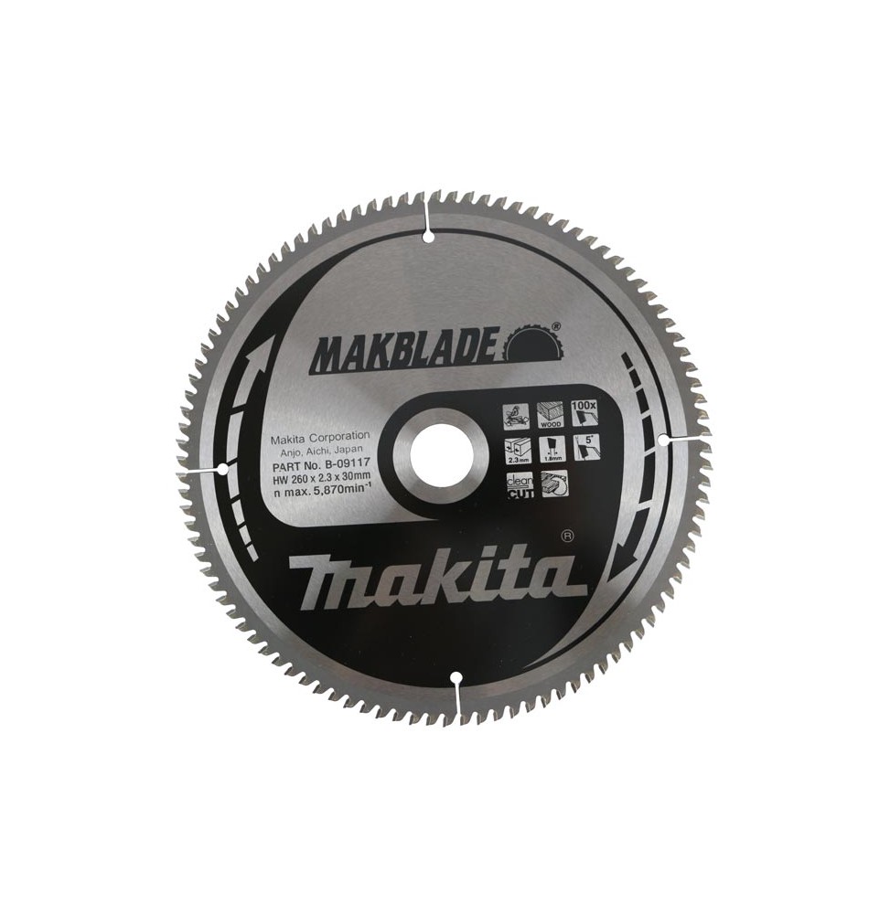 Makita B-09117 AHŞAP DAİRE TESTERE 260x100 DİŞ