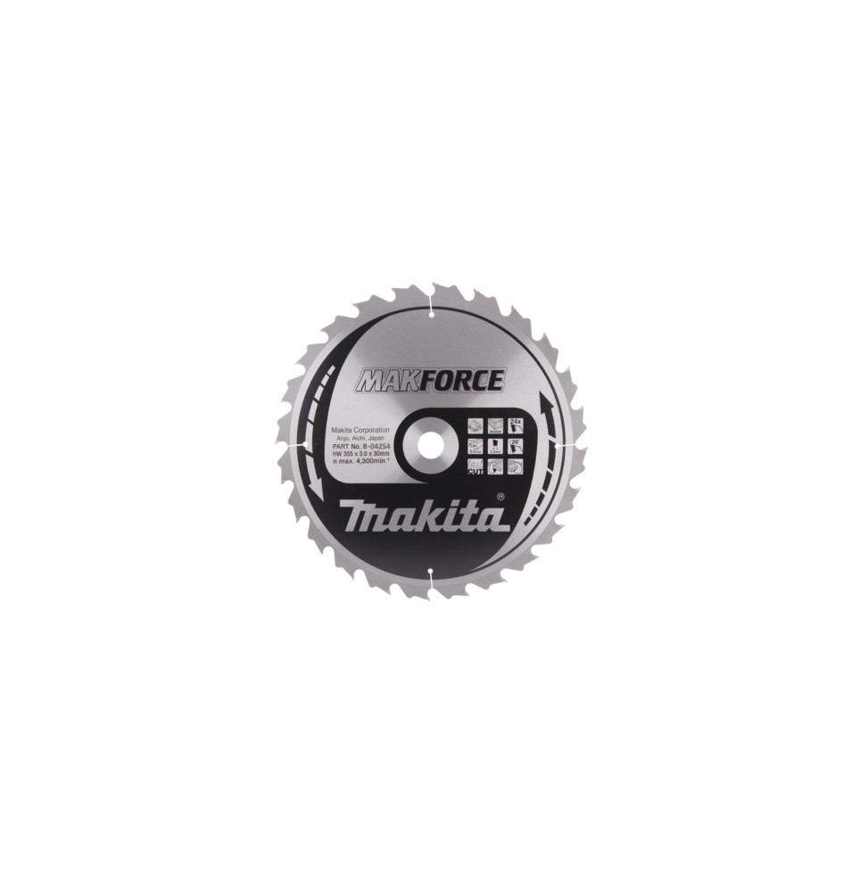 Makita B-04254 AHŞAP DAİRE TESTERE 355x24 DİŞ