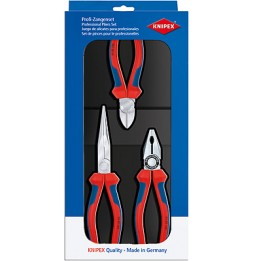 Knipex 002011 KOMBİNE PENSE+KARGA BURUN+YAN KESKİ SET