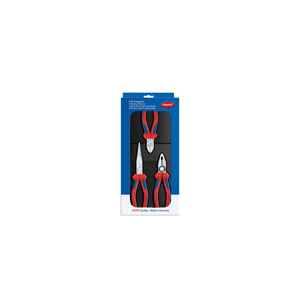 Knipex 002011 KOMBİNE PENSE+KARGA BURUN+YAN KESKİ SET
