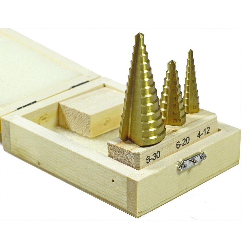 Knisaw KS51699 TİTANYUM KAPLAMA 3 LÜ KADEMELİ SAC DELME SETİ