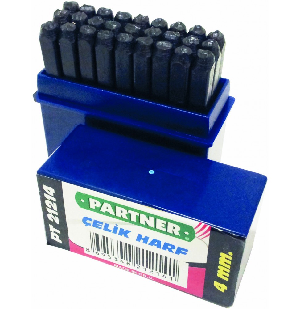 Partner PT21214 ÇELİK HARF 27 PARÇA 4 mm