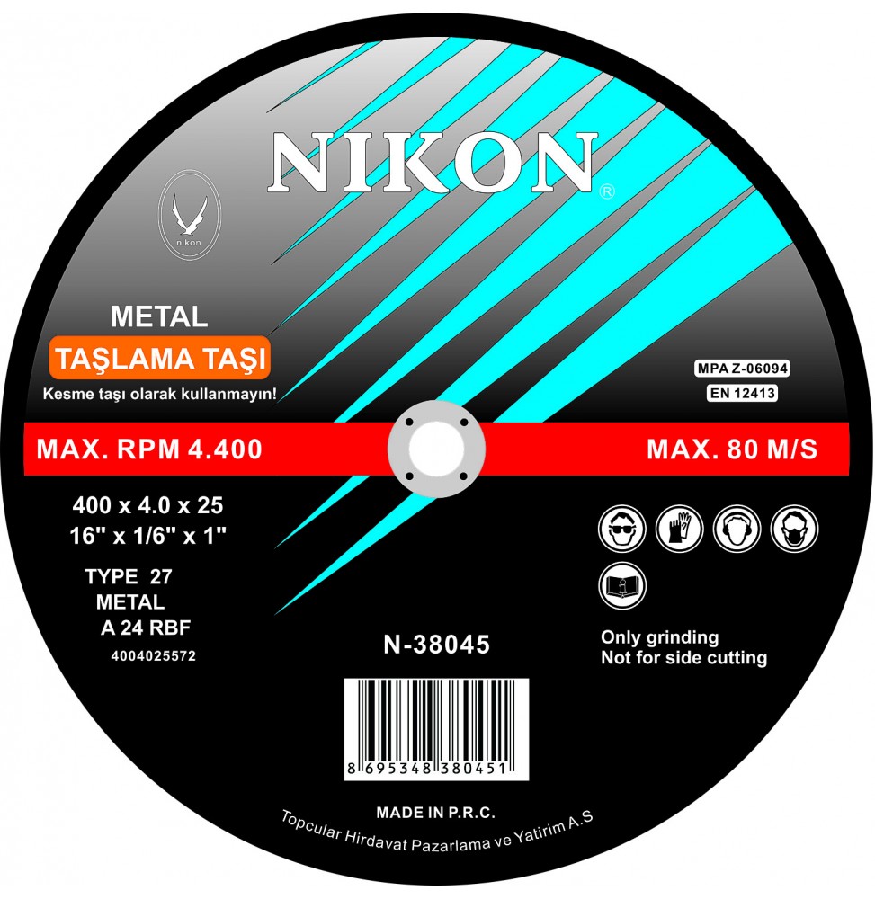 Nikon N38003 METAL FLEX TAŞLAMA TAŞI 115x6.0x22 mm