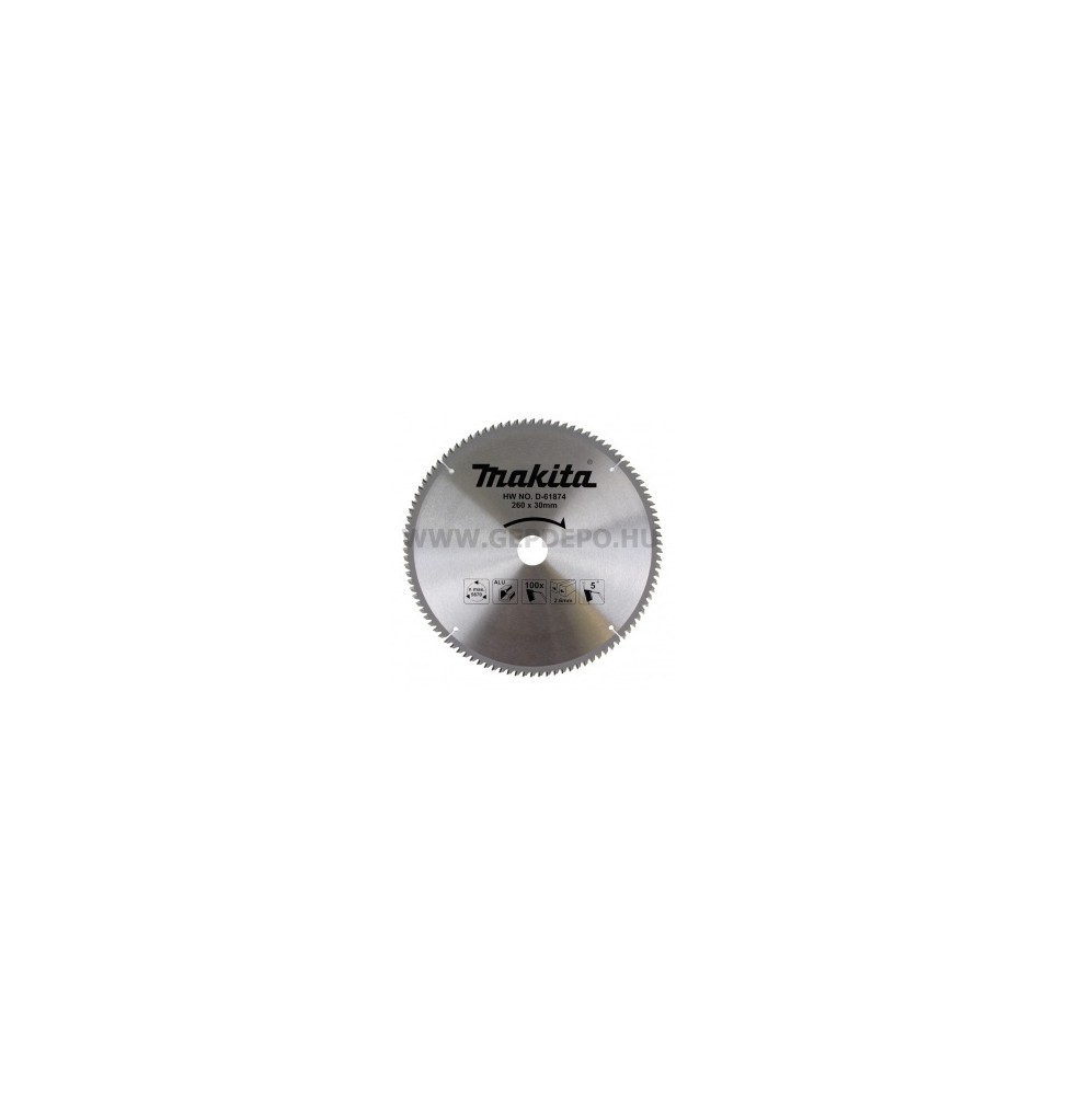Makita D-61874 ALÜMİNYUM KESİM DAİRE TESTERE 260x100 DİŞ