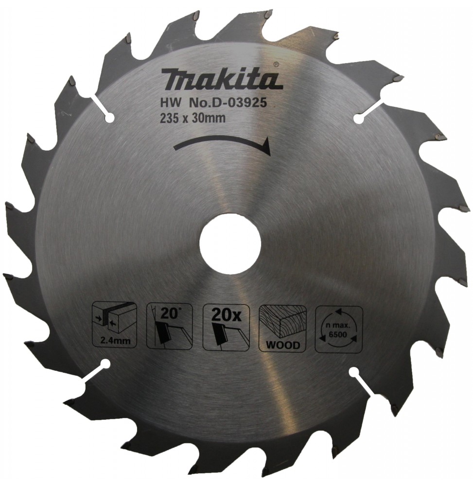 Makita D-03925 AHŞAP DAİRE TESTERE 235x20 DİŞ