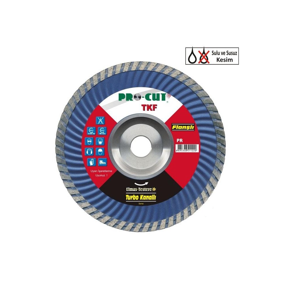 Procut PR51122 TURBO KANALLI TESTERE FLANŞLI 180 TKE