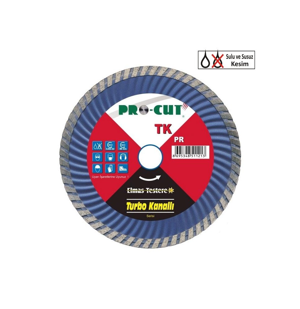 Procut PR54117 TURBO KANALLI TESTERE HOT PRESSED 115 HTK