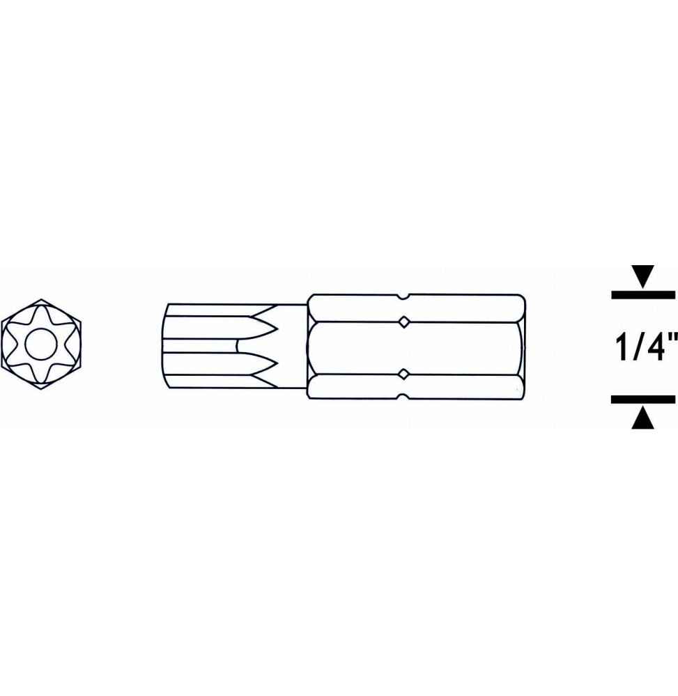 Proscr SCR03201 DELİKLİ TORX BİTS UÇ T7 25mm