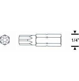 Proscr SCR03205 DELİKLİ TORX BİTS UÇ T9 25mm