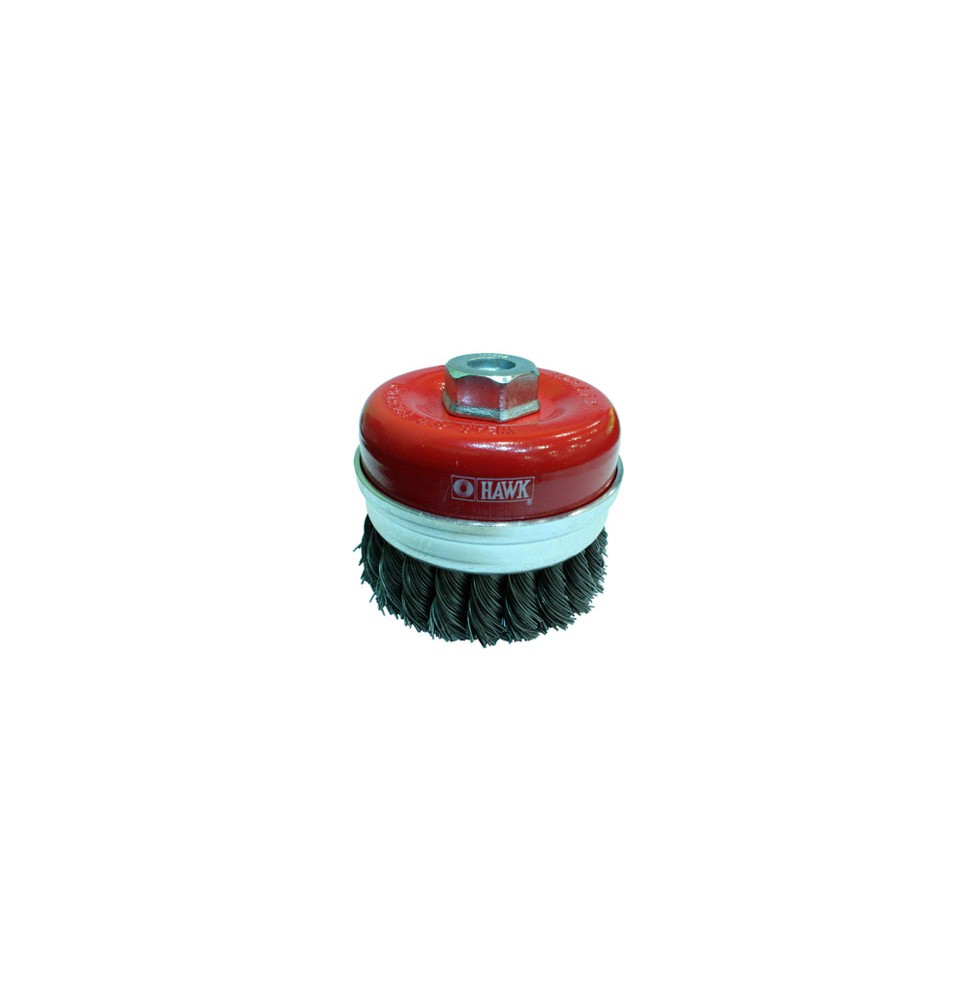 Hawk HA10119 GRİ BURMA TELLİ M14 VİDALI ÇANAK FIRÇA 65 mm