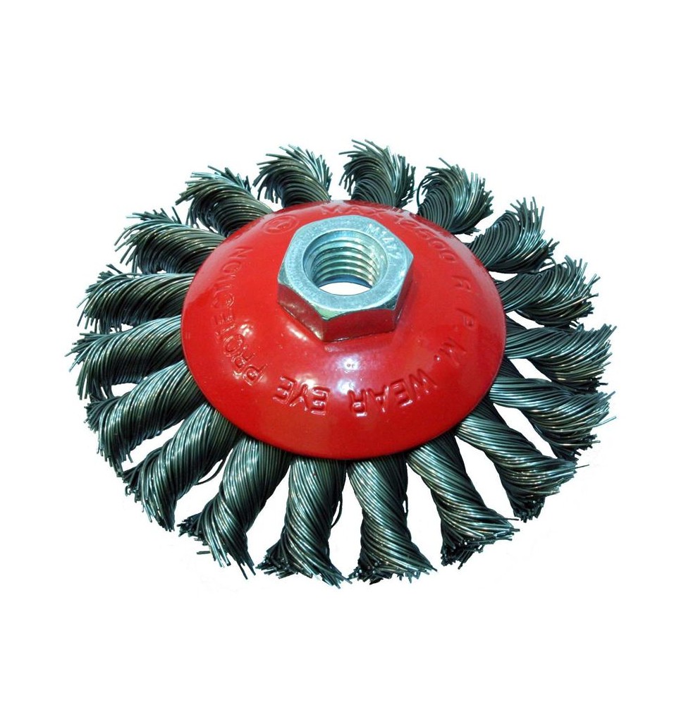 Hawk HA10189 GRİ BURMA TELLİ M14 VİDALI DAİRE FIRÇA 100 mm