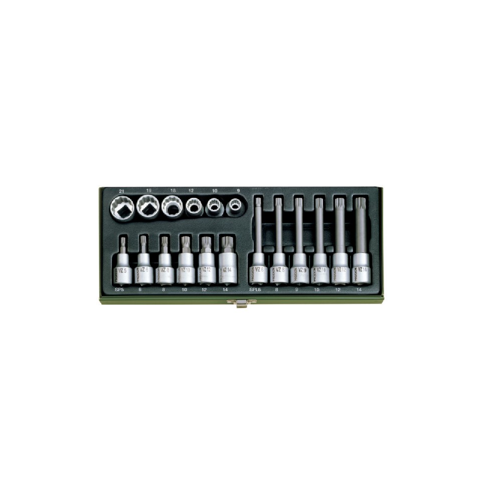 Proxxon Endüstriyel 23296 PROXXON 23296 1/2˝ 18 PARÇALI XZN LOKMA TAKIMI