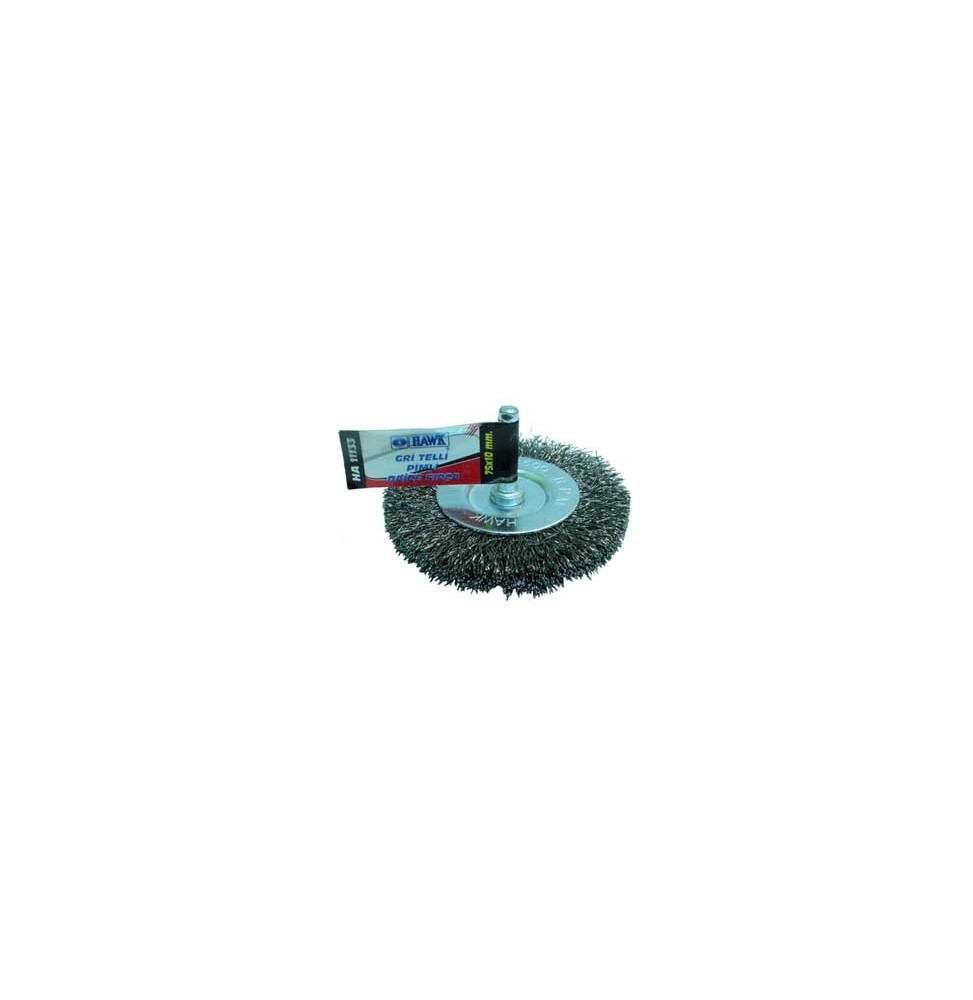 Hawk HA11127 GRİ TELLİ PİMLİ DAİRE FIRÇA 40x6 mm