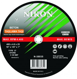 Nikon N38035 BETON FLEX TAŞLAMA TAŞI 400x4.0x25 mm