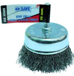 Hawk HA11145 GRİ TELLİ PİMLİ ÇANAK FIRÇA 50 mm