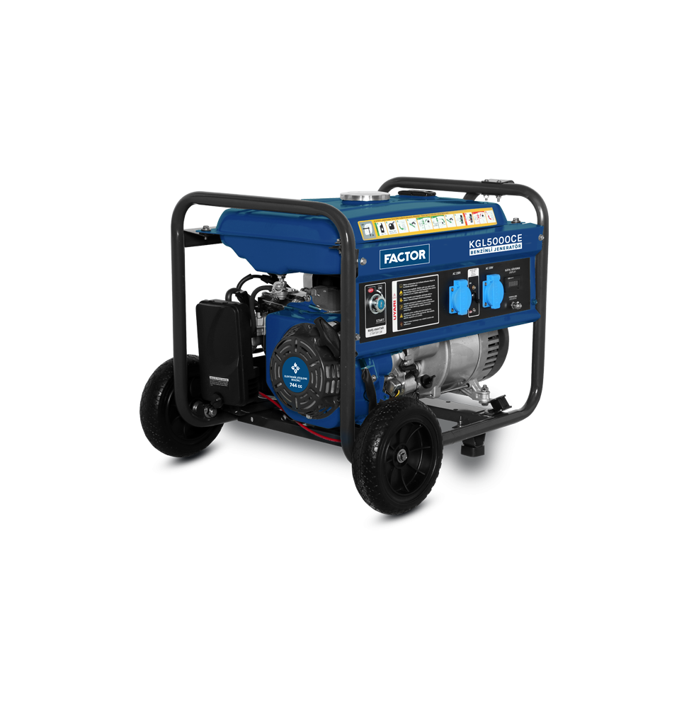 Factor KGL5000CE 5 KVA BENZİNLİ iPLİ- MARŞLI JENERATÖR