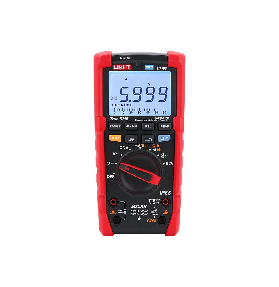 Uni-t UT196 DC SOLAR 1700V True RMS Profesyonel Multimetre