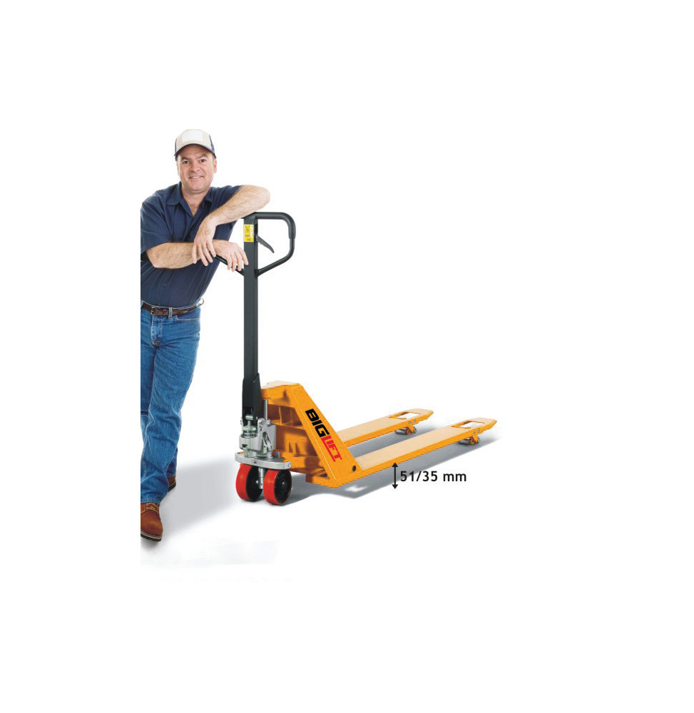 ALÇAK ŞASE TRANSPALET 1500 kg Biglift RM-AC-LOW-51MM ALÇAK ŞASE TRANSPALET 1500 kg Biglift RM-AC-LOW-51MM