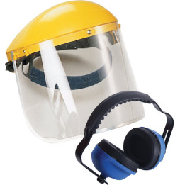 YÜZ KORUYUCU SİPERLİK VE KULAKLIK SETİ 25 Db 8"x12" Max Safety SE913-004