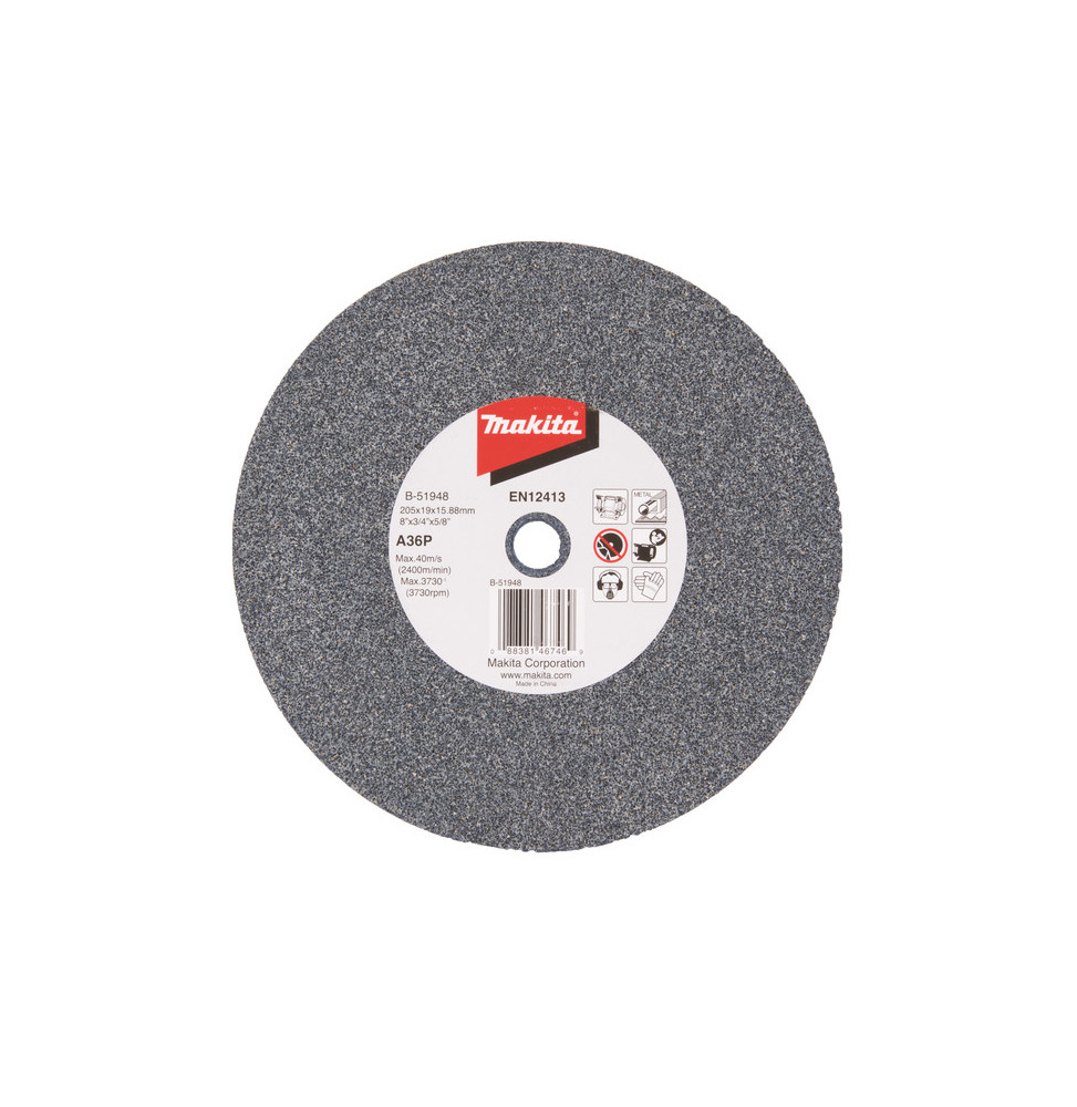 Makita Schleifstein A60P - 205x19x15,88mm Für GB801 Schleifbock