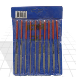 10 LU ELMAS SAATÇİ EĞE SETİ 160x50x4 mm Blu-Mol VI29313