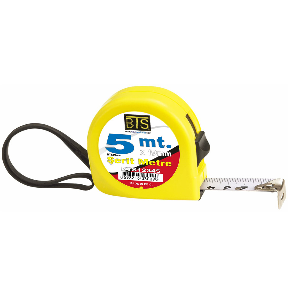 BTS19 SERİSİ ŞERİT METRE 2mt x 12.5mm Bts BTS12341