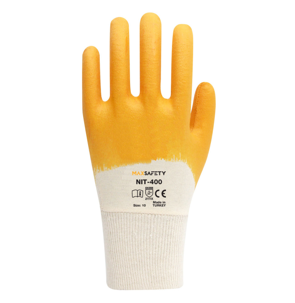 Max Safety NIT-400-10 NİTRİL KAPLI ELDİVEN NO: 9 - 10