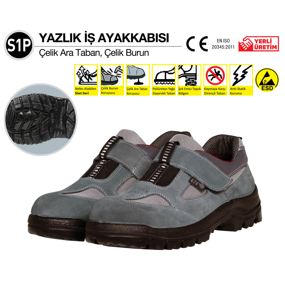 414 TB41155 S1P YAZLIK iŞ AYAKKABISI NO:42